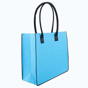 Felt Bag Tote Bag with PU Leather Handle