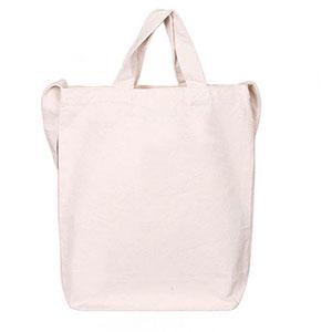 Plain Canvas Shoulder Bag with Long Handle