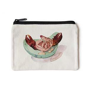 Small Washable Picture SublimatiedCanvas Zipper Cosmetic Bag Logo Custom Accepted