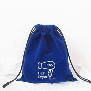 Velvet Drawstring Hair Dryer Bag